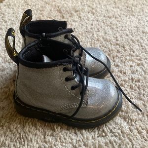 Size 5 Dr. martens, silver glitter